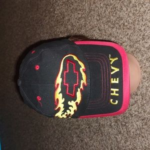 Chevy Embroidered Hot Flame Blazing Chevrolet Logo Strap-on Kid's Hat OS